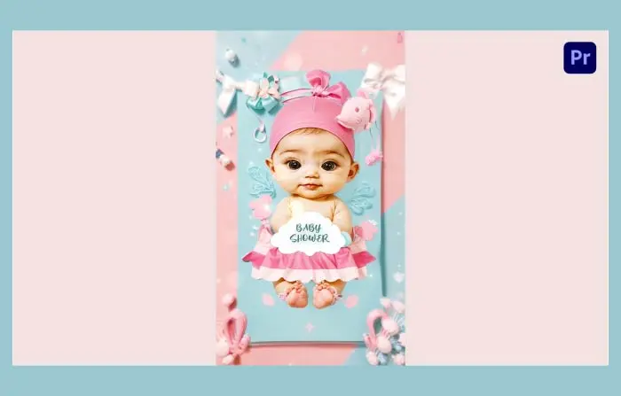 Virtual 3D Baby Shower Announcement Invitation Instagram Story
